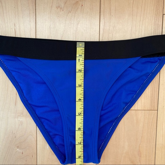 Size M • Royal Blue & Black Elasticated Waistband Bottom Swimwear •Forever 21 - Picture 3 of 5